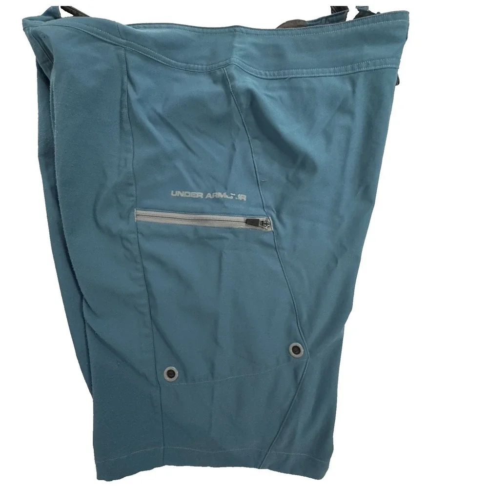 Under Armour Board Shorts Men's 36 Zipper Pockets Blue Quick‎ Dry Lightweight